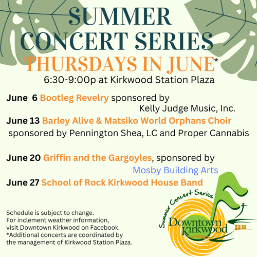Summer Concert Series Downtown Kirkwood